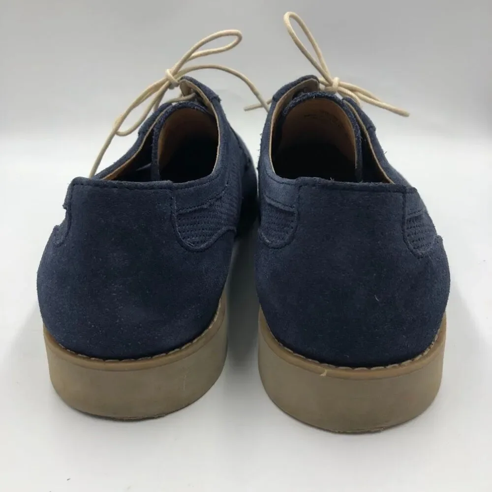 Johnston & Murphy Men's 10.5M Blue Oxford Lace Up Business Casual Comfort Shoes